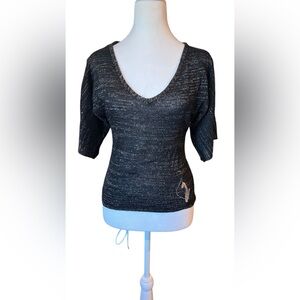 Baby Phat Authentic V-Neck Top-Black